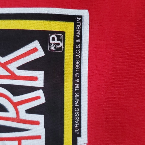 JURASSIC PARK The Ride Universal Studios Hollywood 1996 vintage tshirt NWT 2XL - Picture 6 of 6